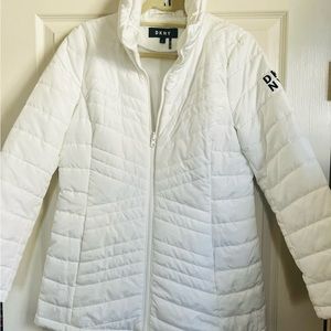 Beautiful bright white DKNY parka